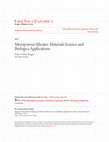 Research paper thumbnail of Mesoporous Silicates: Materials Science and Biologica Applications