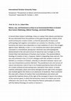 Research paper thumbnail of Eckart Otto, Nature, Law and Dominance as Keys to an Environmental Ethics in the Ancient Near Eastern Mythology, Biblical Theology, and Greek Philosophy (International Christian University Tokyo, September 29-October 1, 2023)