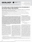 Research paper thumbnail of Five million years of high atmospheric CO2 in the aftermath of the Permian-Triassic mass extinction