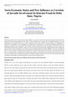 Research paper thumbnail of Socio-Economic Status and Peer Influence as Correlate of Juvenile Involvement In Internet Fraud In Delta State, Nigeria