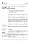 Research paper thumbnail of Experimental Test of Non-Destructive Methods to Assess the Anchorage of Trees