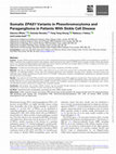 Research paper thumbnail of Somatic EPAS1 Variants in Pheochromocytoma and Paraganglioma in Patients With Sickle Cell Disease