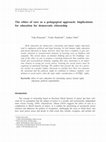 Research paper thumbnail of The ethics of care as a pedagogical approach: Implications for education for democratic citizenship