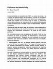 Research paper thumbnail of Obituario de Adolfo Gilly