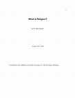 Research paper thumbnail of What is Religion?