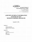 Research paper thumbnail of A review of impact information systems of ngo microenterprise programs