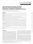 Research paper thumbnail of Social Assistance Programs and Birth Outcomes: A Systematic Review and Assessment of Nutrition and Health Pathways