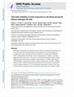 Research paper thumbnail of Test-retest reliability of brain responses to risk-taking during the balloon analogue risk task