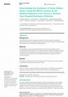 Research paper thumbnail of Determining the Incidence of Acute Kidney Injury Using the RIFLE Criteria in the Medical Intensive Care Unit in a Tertiary Care Hospital Setting in Pakistan