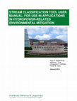 Research paper thumbnail of Stream Classification Tool User Manual: For Use in Applications in Hydropower-Related Evironmental Mitigation