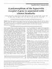 Research paper thumbnail of A polymorphism of the hypocretin receptor 2 gene is associated with cluster headache