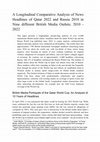 Research paper thumbnail of A Longitudinal Comparative Analysis of News Headlines of Qatar 2022 and Russia 2018 in Nine different British Media Outlets; 2010 - 2022