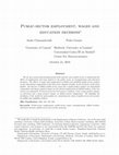 Research paper thumbnail of Public-sector employment, wages and education decisions