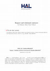 Research paper thumbnail of Respect and relational contracts