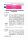 Research paper thumbnail of Evaluation of Teachers' School Preference Criteria in Terms of School Management