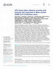 Research paper thumbnail of Author response: HIV status alters disease severity and immune cell responses in Beta variant SARS-CoV-2 infection wave