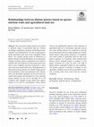 Research paper thumbnail of Relationships between diatom metrics based on species nutrient traits and agricultural land use