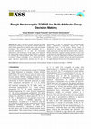 Research paper thumbnail of Rough Neutrosophic Topsis For Multi-Attribute Group Decision Making