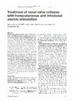 Research paper thumbnail of Treatment of nasal valve collapse with transcutaneous and intranasal electric stimulation