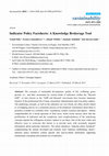 Research paper thumbnail of Article Indicator Policy Factsheets: A Knowledge Brokerage Tool