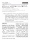 Research paper thumbnail of Assessment of pre-treatment technologies for bioethanol production from sugarcane bagasse considering economics and environmental impact