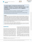 Research paper thumbnail of A small organic compound enhances the religation reaction of human topoisomerase I and identifies crucial elements for the religation mechanism