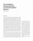 Research paper thumbnail of Liti, incidenti e improvvisazioni. Le crisi del cantiere Barocco