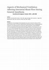 Research paper thumbnail of Aspects of Mechanical Ventilation Affecting Interatrial Shunt Flow During General Anesthesia