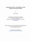 Research paper thumbnail of Leadership-as-Practice:  Its Past History, Present Emergence, and Future Potential