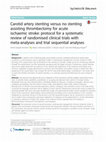 Research paper thumbnail of Carotid artery stenting versus no stenting assisting thrombectomy for acute ischaemic stroke: protocol for a systematic review of randomised clinical trials with meta-analyses and trial sequential analyses