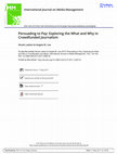 Research paper thumbnail of Persuading to Pay: Exploring the What and Why in Crowdfunded Journalism