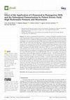 Research paper thumbnail of Effect of the Application of Ultrasound to Homogenize Milk and the Subsequent Pasteurization by Pulsed Electric Field, High Hydrostatic Pressure, and Microwaves