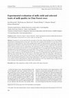 Research paper thumbnail of Experimental evaluation of milk yield and selected traits of milk quality in Clun Forest ewes