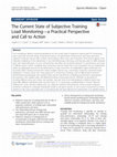 Research paper thumbnail of The Current State of Subjective Training Load Monitoring—a Practical Perspective and Call to Action