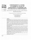 Research paper thumbnail of Empowerment at work: An empirical study on Empowering Leadership and Psychological Empowerment