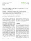 Research paper thumbnail of Towards quantifying the increase of rainfall interception during secondary forest succession