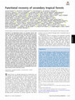 Research paper thumbnail of Functional recovery of secondary tropical forests