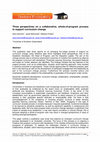 Research paper thumbnail of Three perspectives on a collaborative, whole-of-program process of curriculum change: Aligning a Creative Arts program with Threshold Learning Outcomes