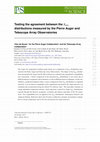 Research paper thumbnail of Testing the agreement between the Xmax distributions measured by the Pierre Auger and Telescope Array Observatories