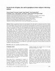 Research paper thumbnail of Serum levels of leptin, zinc and tryptophan in obese subjects with sleep deficits