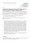 Research paper thumbnail of Analysis and Comparison of Friction Stir Welding and Laser Assisted Friction Stir Welding of Aluminum Alloy