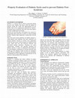 Research paper thumbnail of Property evaluation of diabetic socks used to prevent diabetic foot syndrome