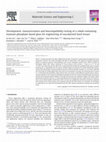 Research paper thumbnail of Development, characterisation and biocompatibility testing of a cobalt-containing titanium phosphate-based glass for engineering of vascularized hard tissues