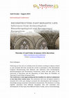 Research paper thumbnail of Second circular and CFP: Reconstructing Past Monastic Life. Inferences from Archaeological, Bioanthropological and Documentary Perspectives (Barcelona, Jan 2024)