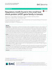 Research paper thumbnail of Regulatory motifs found in the small heat shock protein (sHSP) gene family in tomato