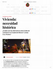 Research paper thumbnail of Vivienda necesidad histórica (opinión)