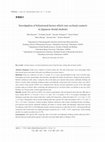 Research paper thumbnail of Investigation of behavioural factors which vary occlusal contacts in Japanese dental students