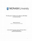 Research paper thumbnail of The reception of Bollywood in Malaysia (1991-2012): a contextual study