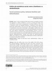 Research paper thumbnail of Política de Assistência Social: entre o familismo e a desfamilização (Social assistance policy: between familism and defamilization)