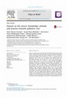 Research paper thumbnail of Dataset on the nurses’ knowledge, attitude and practice towards palliative care